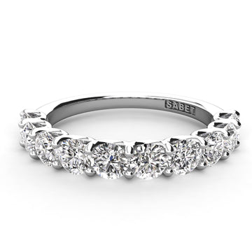 U Style Diamond Wedding Band 10 Diamonds 1.25ct